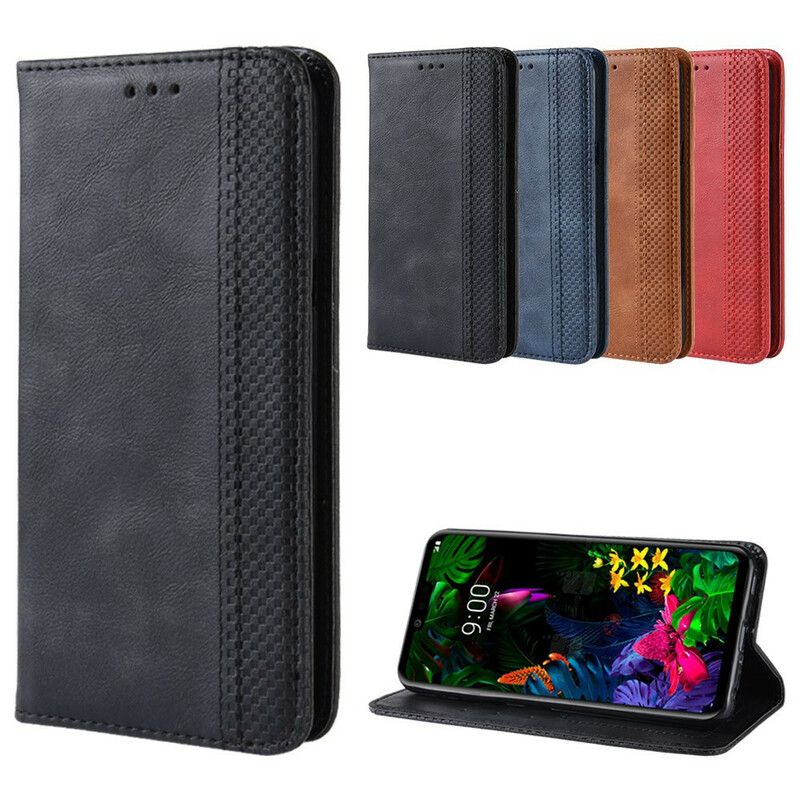 Cover LG G8 ThinQ Flip Cover Vintage Stiliseret Lædereffekt