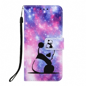 Læder Cover Samsung Galaxy A10e Panda Galaxy