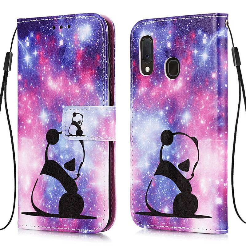 Læder Cover Samsung Galaxy A10e Panda Galaxy