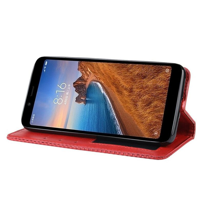 Cover Xiaomi Redmi 7A Flip Cover Vintage Stiliseret Lædereffekt