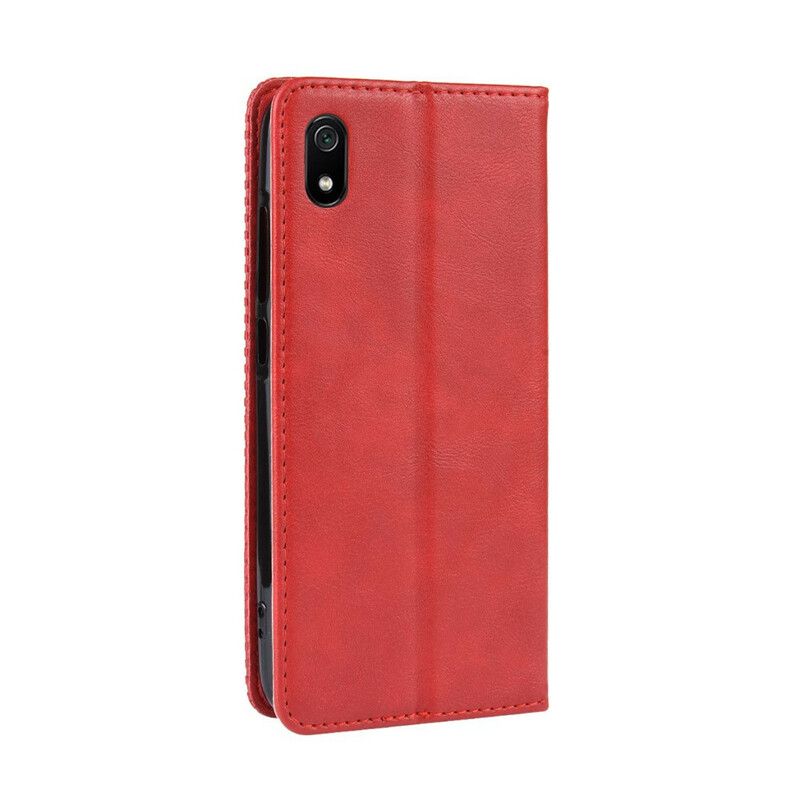 Cover Xiaomi Redmi 7A Flip Cover Vintage Stiliseret Lædereffekt