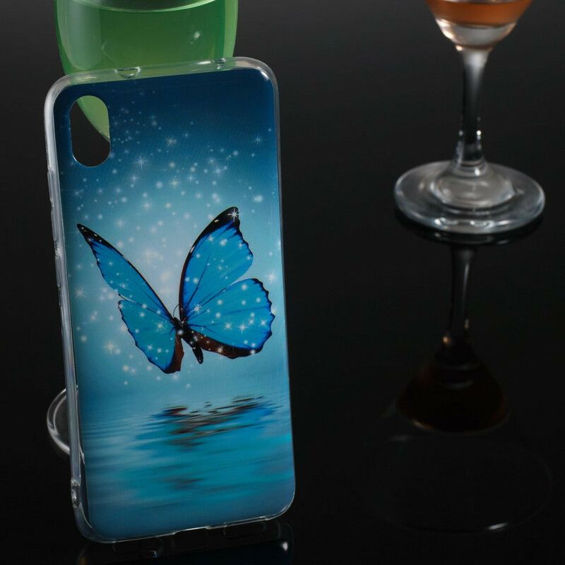 Cover Xiaomi Redmi 7A Fluorescerende Blå Sommerfugl