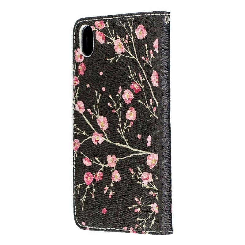 Flip Cover Xiaomi Redmi 7A Med Snor Blomsteropdagelse Med Rem