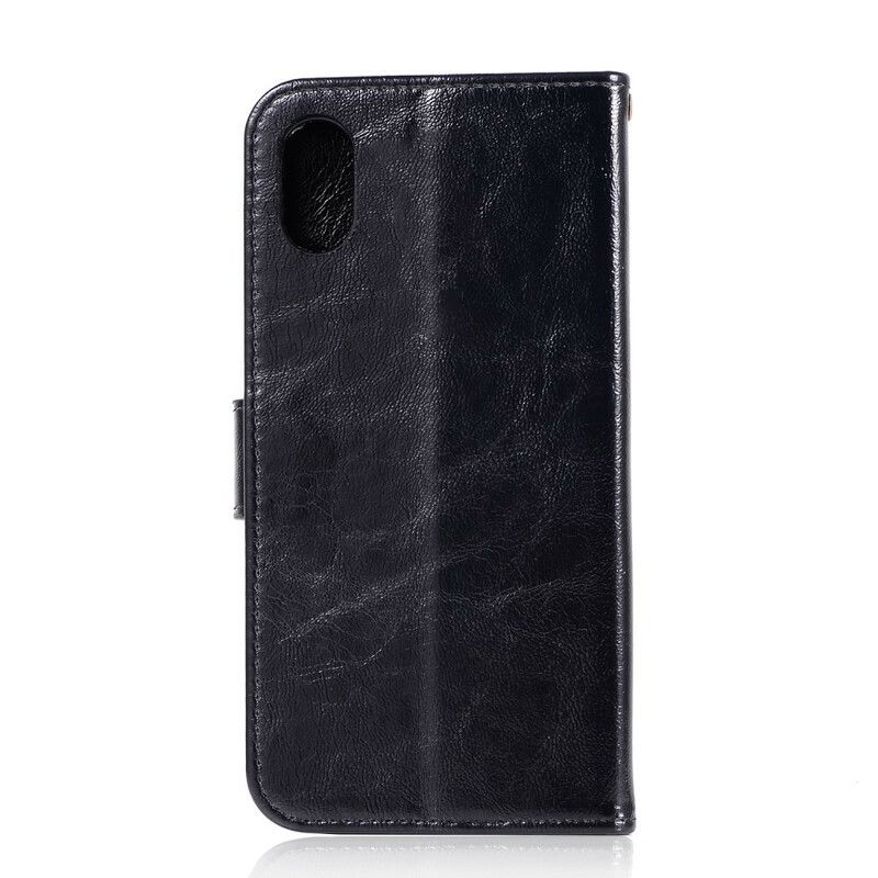 Flip Cover Xiaomi Redmi 7A Med Snor Vintage Imiteret Læderrem