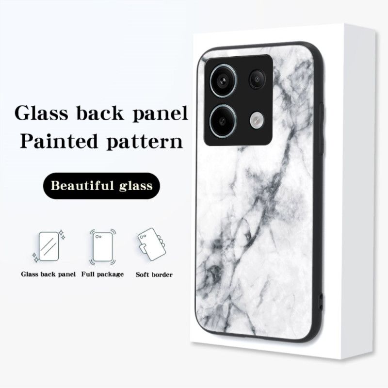 Cover Xiaomi Redmi Note 13 Pro 5g Rød Marmor Hærdet Glas