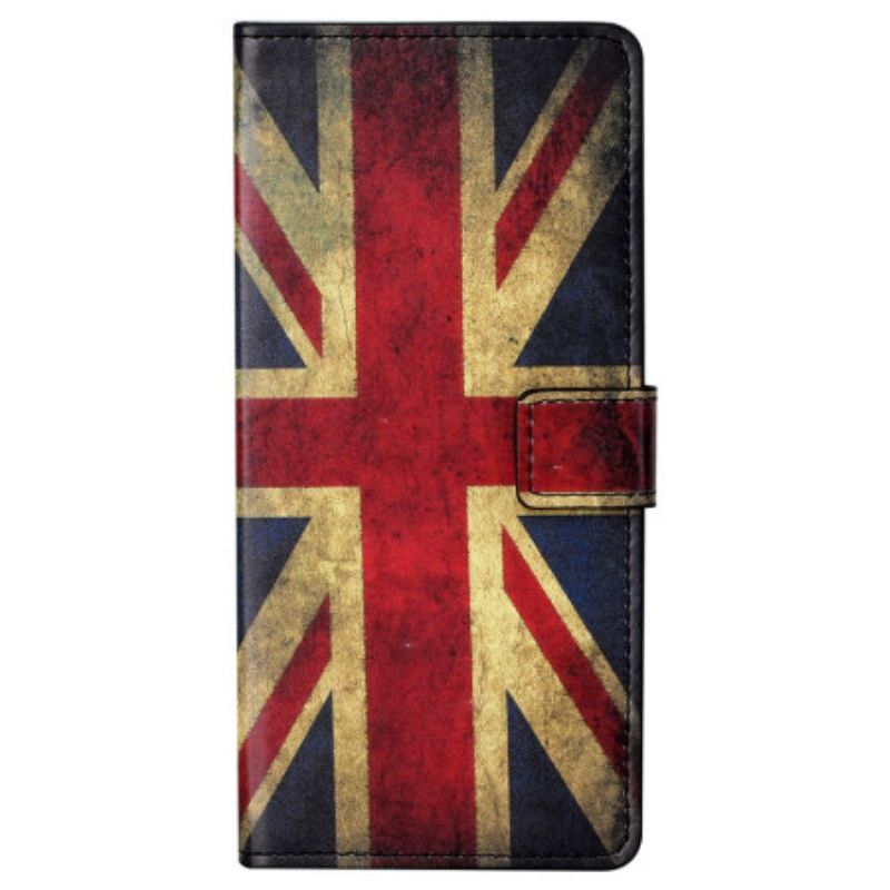 Flip Cover Til Xiaomi Redmi Note 13 Pro 5g Vintage Engelsk Flag