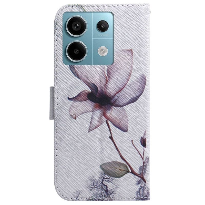 Flip Cover Xiaomi Redmi Note 13 Pro 5g Lyserød Blomst