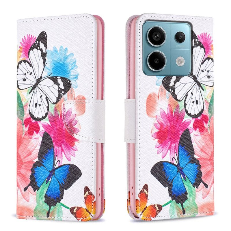 Flip Cover Xiaomi Redmi Note 13 Pro 5g To Akvarelsommerfugle