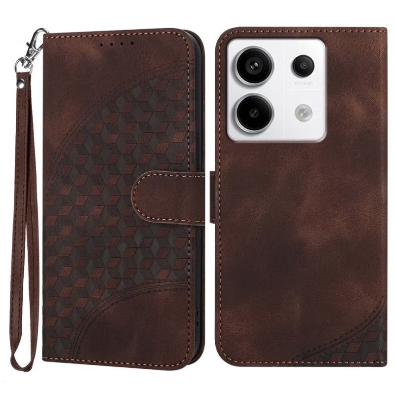 Læder Cover Xiaomi Redmi Note 13 Pro 5g Telefon Etui Elefanthovedmønster