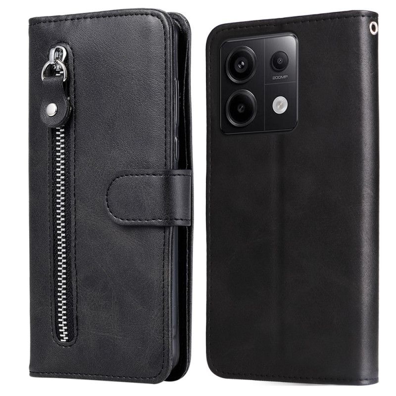 Læder Cover Xiaomi Redmi Note 13 Pro 5g Telefon Etui Forreste Møntpung