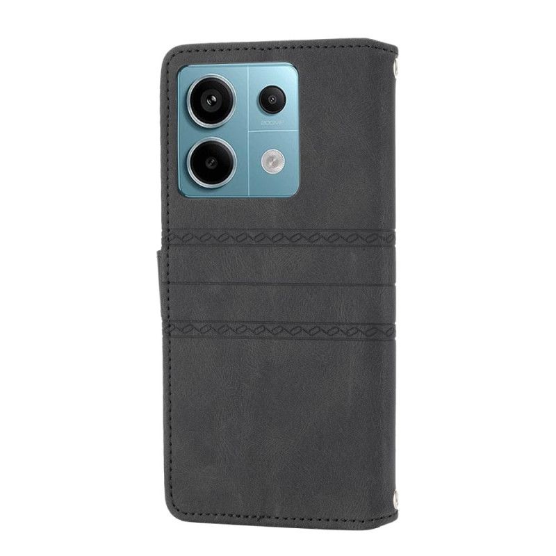 Læder Cover Xiaomi Redmi Note 13 Pro 5g Telefon Etui Friser Med Rem