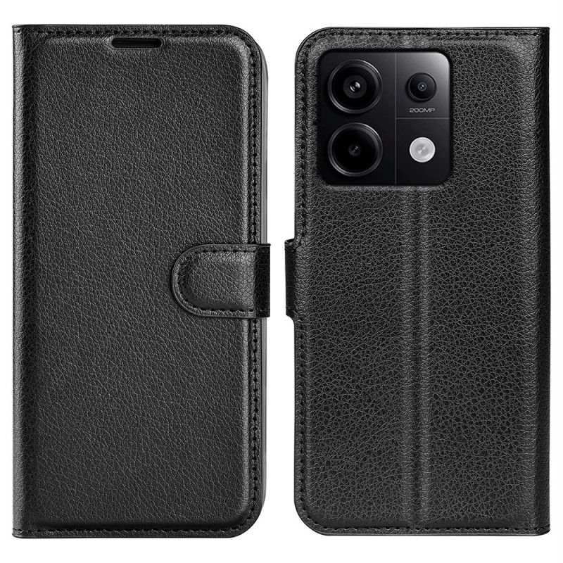 Læder Cover Xiaomi Redmi Note 13 Pro 5g Telefon Etui Klassisk Litchi Imiteret Læder