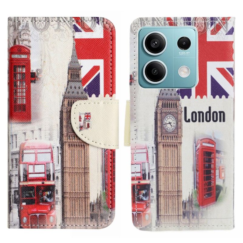 Læder Cover Xiaomi Redmi Note 13 Pro 5g Telefon Etui London Liv