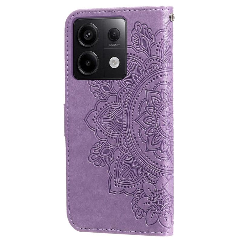 Læder Cover Xiaomi Redmi Note 13 Pro 5g Telefon Etui Mandala Med Snor