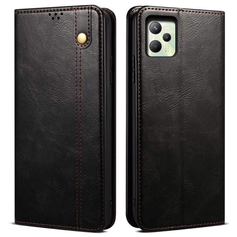 Cover Realme C35 Flip Cover Vokset Kunstlæder