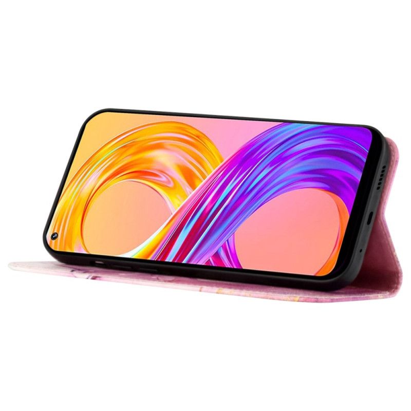 Flip Cover Realme C35 Med Snor Marmorrem