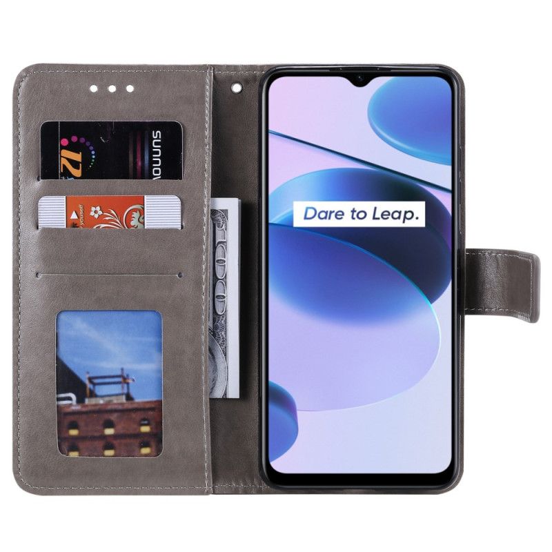 Flip Cover Realme C35 Med Snor Strop Mandala