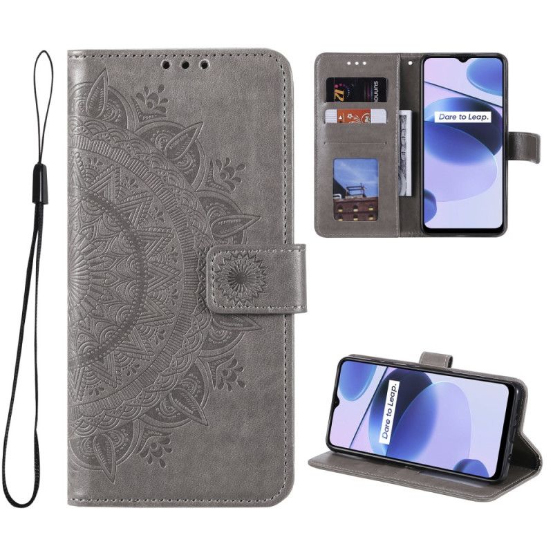 Flip Cover Realme C35 Med Snor Strop Mandala