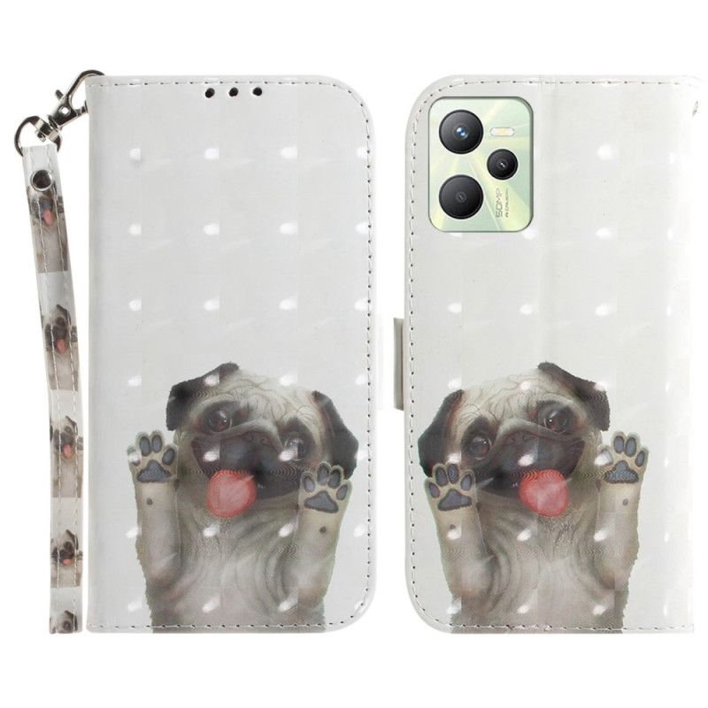 Flip Cover Realme C35 Med Snor Thong Pug