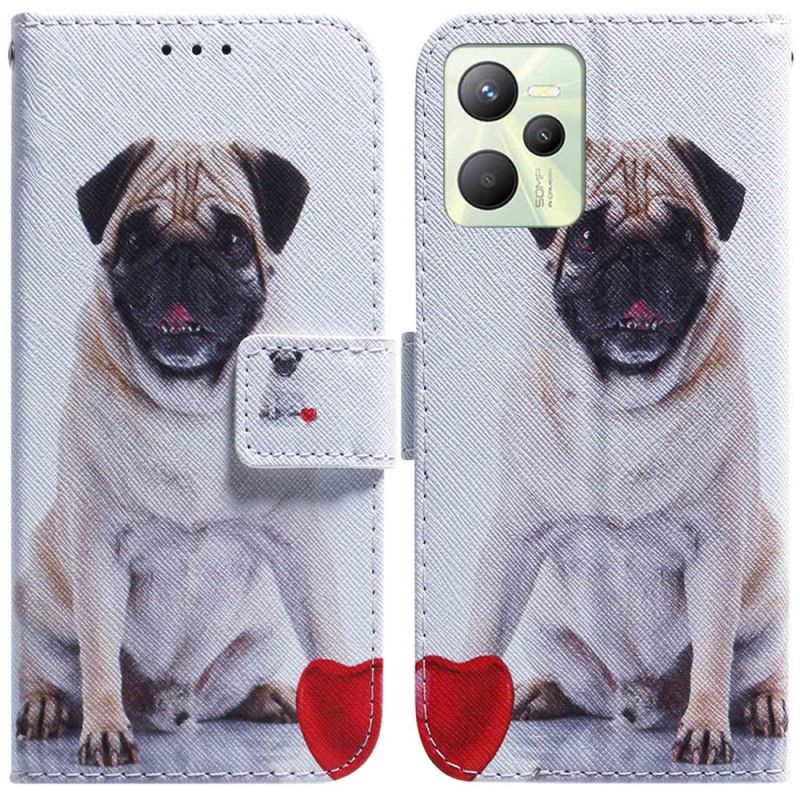 Flip Cover Realme C35 Pug Dog