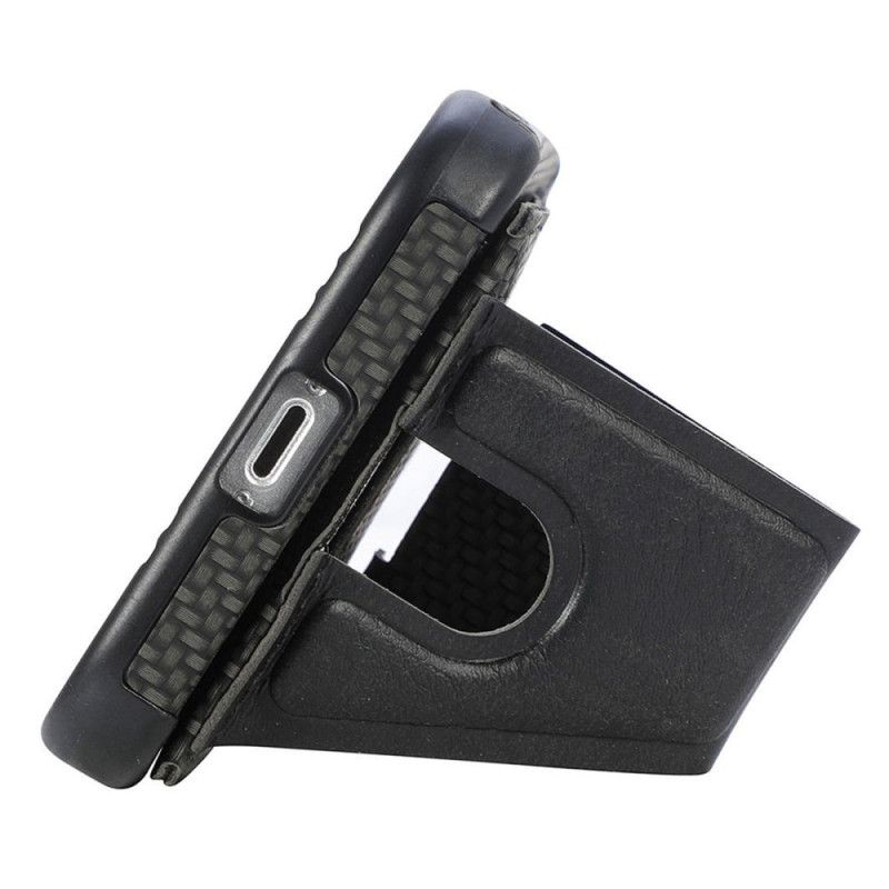 Cover iPhone 14 Pro Carbon Fiber Card Holder Support