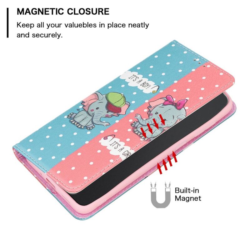 Cover iPhone 14 Pro Flip Cover Babyelefanter