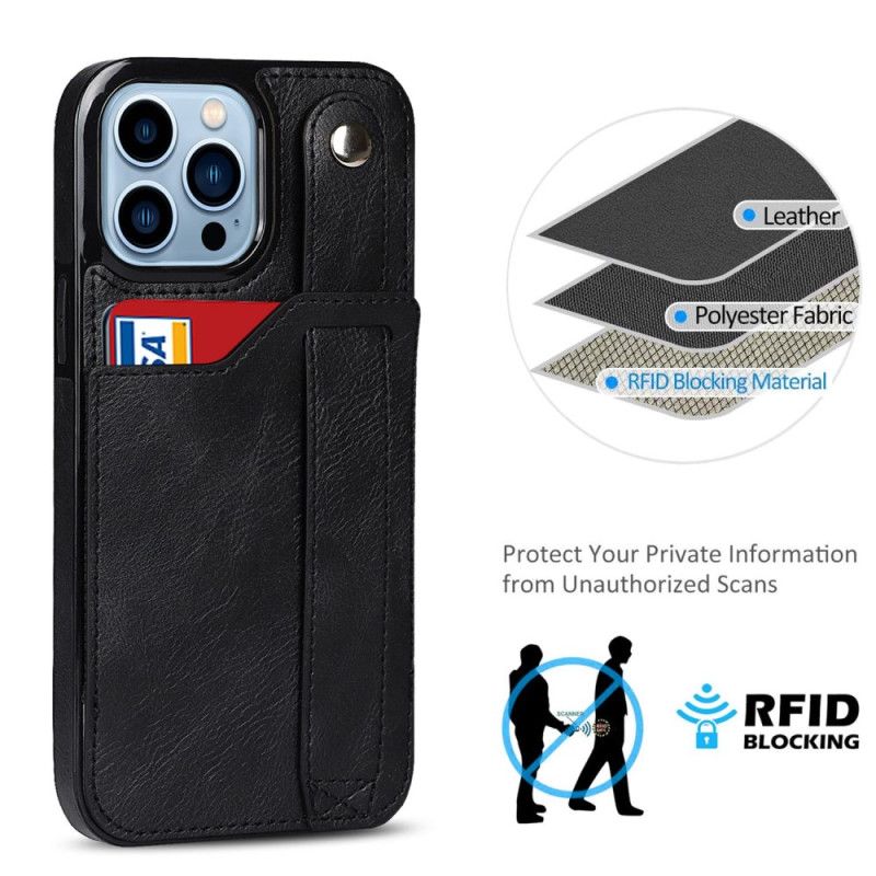 Cover iPhone 14 Pro Rfid-kortholder Med Rem