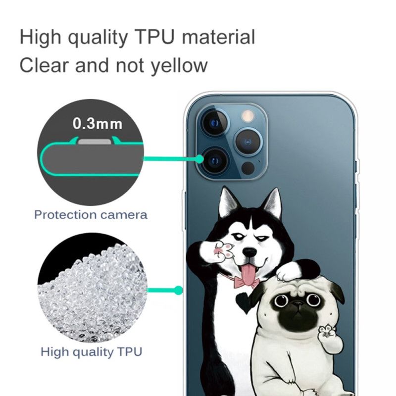 Cover iPhone 14 Pro Sjove Hunde