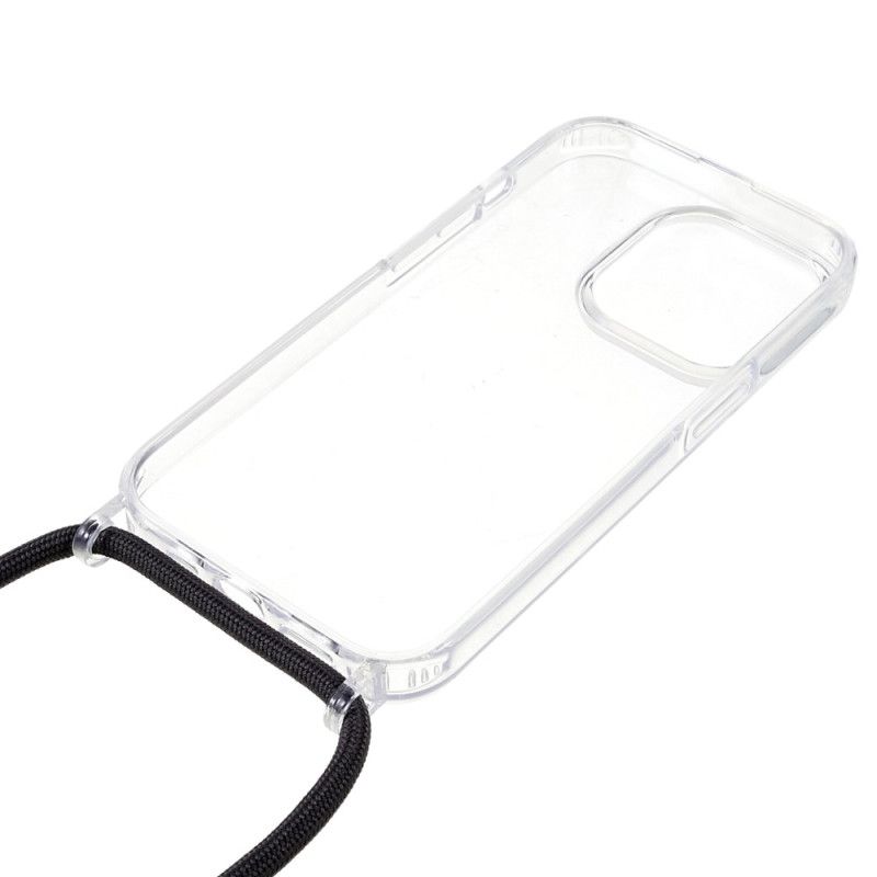 Cover iPhone 14 Pro Transparent Med Farvet Ledning