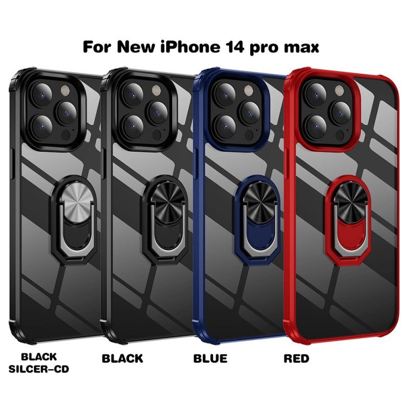 Cover iPhone 14 Pro Transparent Med Ring-support