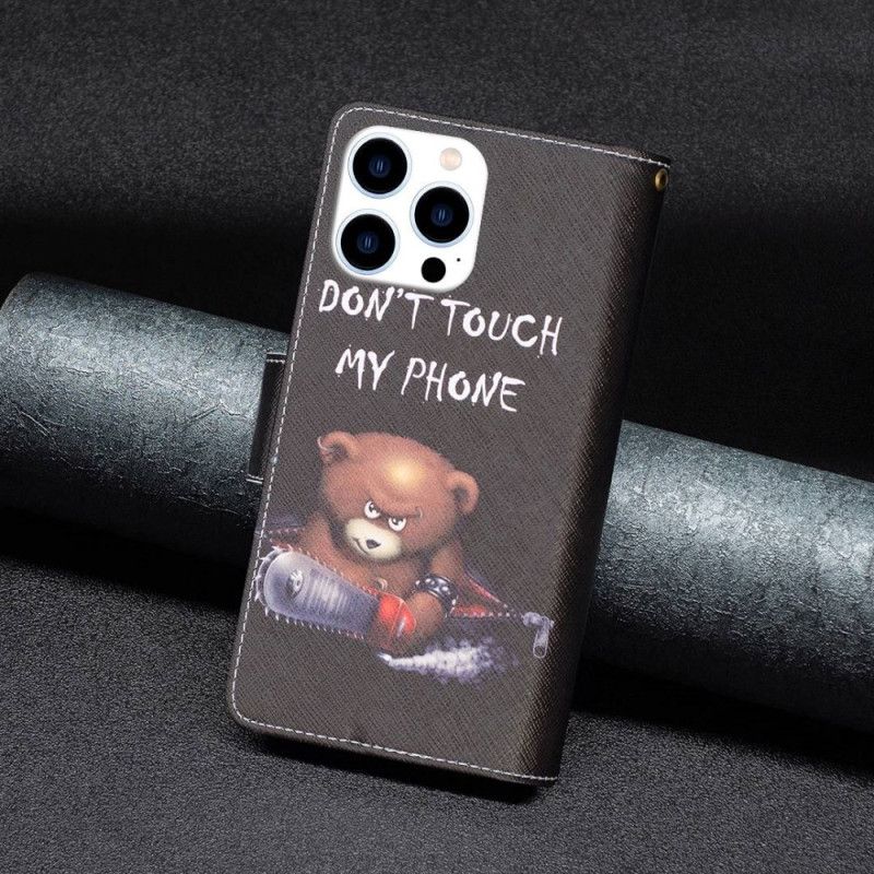 Flip Cover iPhone 14 Pro Punge Etui Bear Wallet