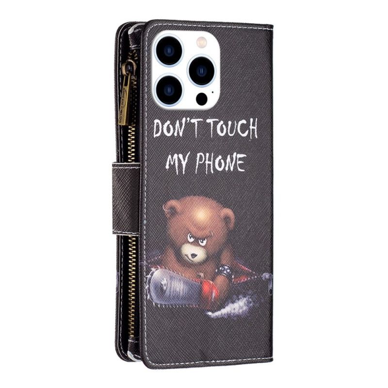 Flip Cover iPhone 14 Pro Punge Etui Bear Wallet