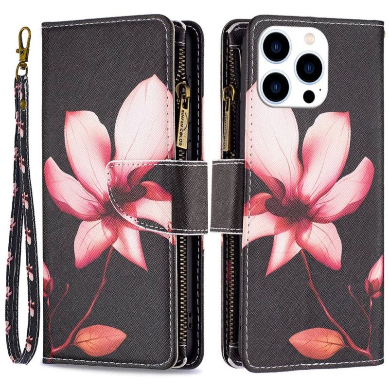 Flip Cover iPhone 14 Pro Punge Etui Blomsterpung