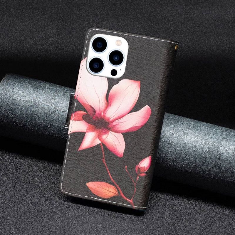 Flip Cover iPhone 14 Pro Punge Etui Blomsterpung