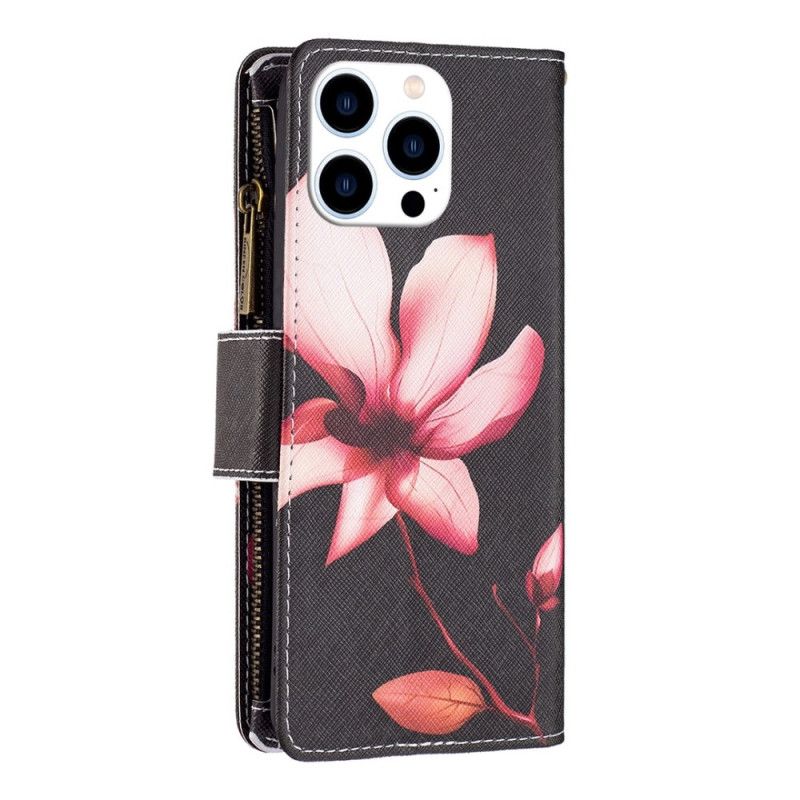 Flip Cover iPhone 14 Pro Punge Etui Blomsterpung