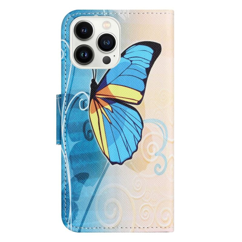 Flip Cover iPhone 14 Pro Sommerfugle