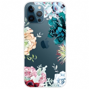 Mobilcover iPhone 14 Pro Sømløse Akvarelblomster