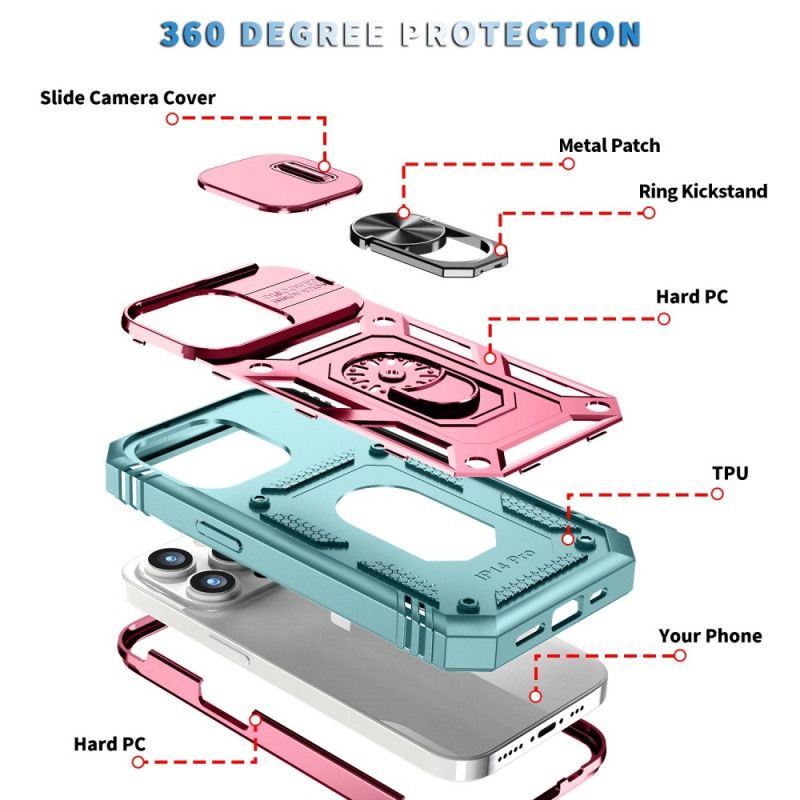 Mobilcover iPhone 14 Pro Ultra Resistent Multifunktionel Tofarvet