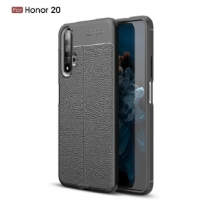 Cover Huawei Nova 5T / Honor 20 Litchi Double Line Lædereffekt