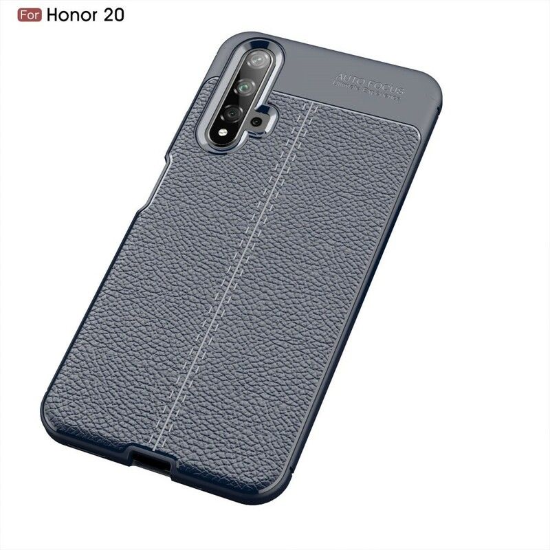 Cover Huawei Nova 5T / Honor 20 Litchi Double Line Lædereffekt