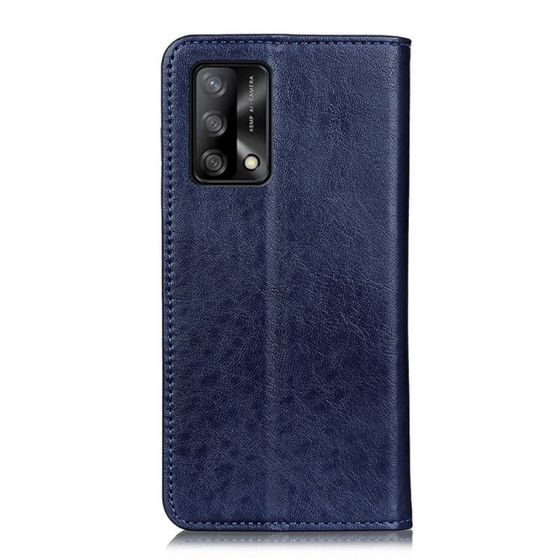 Cover Oppo A74 4G Flip Cover Lædertekstur