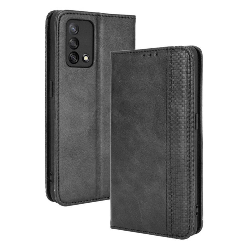 Cover Oppo A74 4G Flip Cover Stylet Vintage Lædereffekt