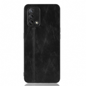 Cover Oppo A74 4G Stil Lædersøm