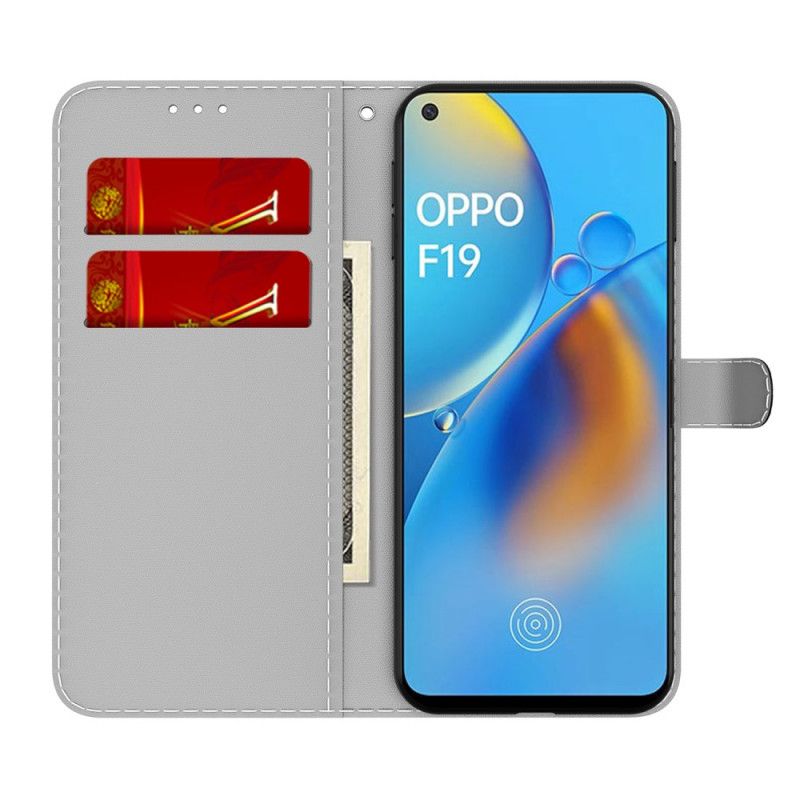 Flip Cover Oppo A74 4G Abstrakt Mønster