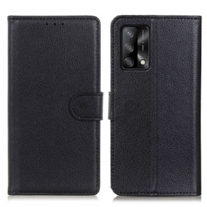 Flip Cover Oppo A74 4G Traditionelt Litchi