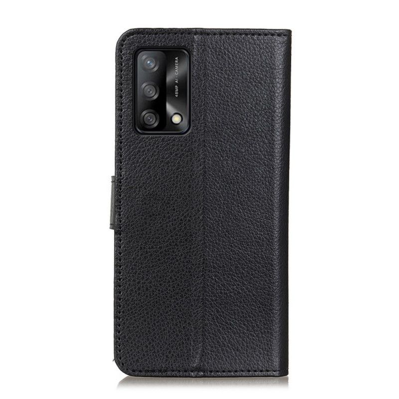 Flip Cover Oppo A74 4G Traditionelt Litchi