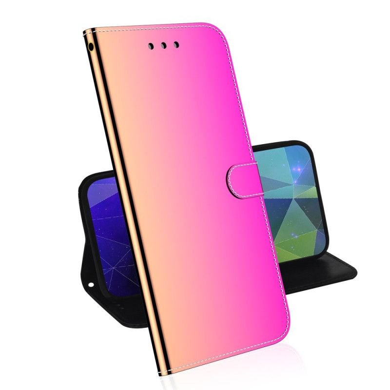 Læder Cover Oppo A74 4G Imiteret Læderbetrækspejl