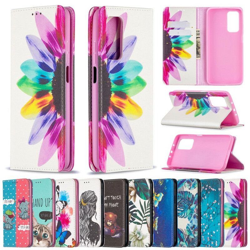 Cover Xiaomi Mi 10T / 10T Pro Flip Cover Akvarelblomst