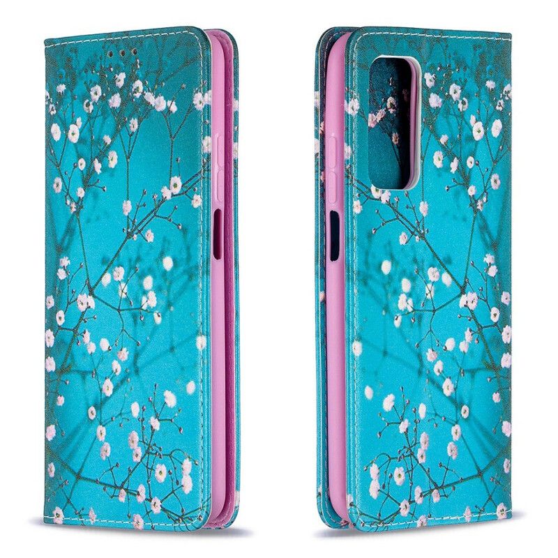 Cover Xiaomi Mi 10T / 10T Pro Flip Cover Blomstrende Grene