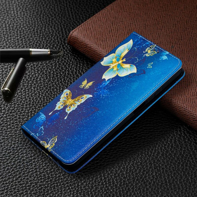 Cover Xiaomi Mi 10T / 10T Pro Flip Cover Farverige Sommerfugle